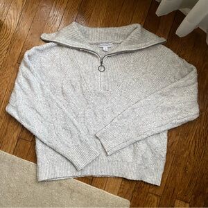 Gray quarter zip sweater